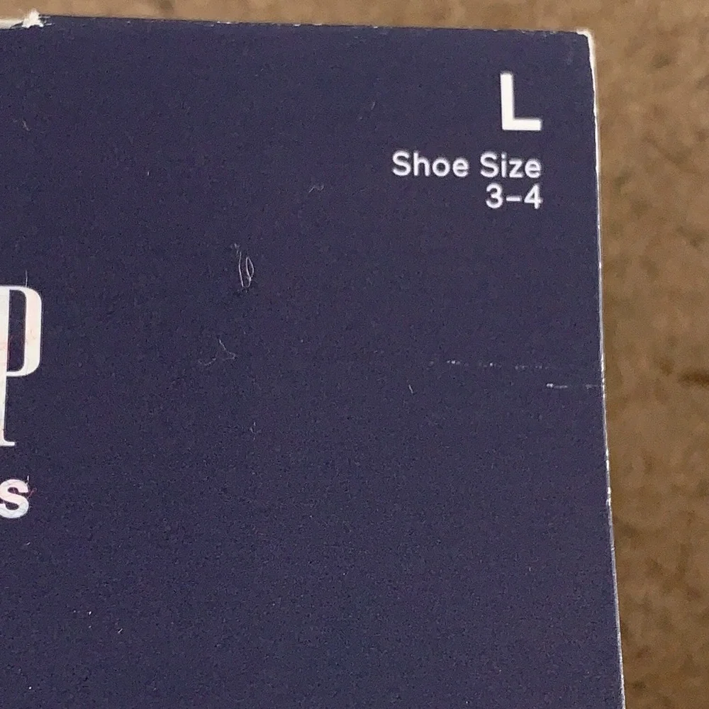 Gap Kids Boys Large Shoe Size 3-4 Navy Copper Surf Print 3 Pairs Crew Socks NWT